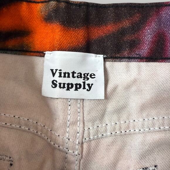 VINTAGE SUPPLY JEANS ABSTRACT PRINTED sz L- L28 - Picture 6 of 9